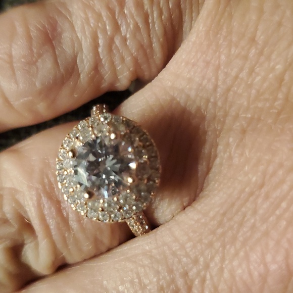 STERLING ROSE GOLD SZ 6 - Picture 1 of 3